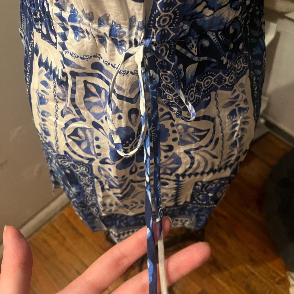 Linens tunic top patchwork tile design - Picture 6 of 7